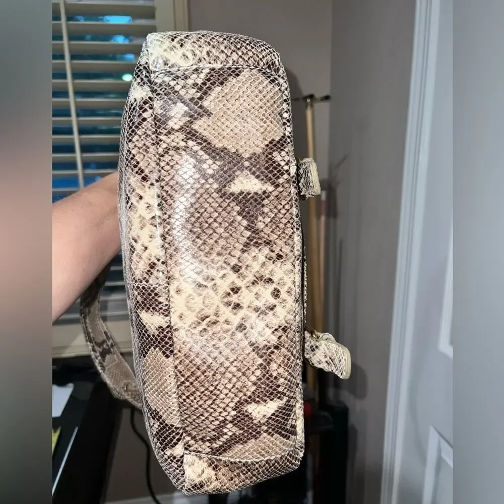 Cynthia Rowley Faux Snakeskin Leather Hobo Bag